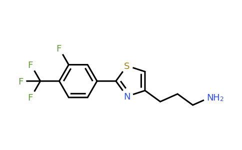 CAS 1186404-54-5 | 3-(2-(3-Fluoro-4-(trifluoromethyl)phenyl)thiazol-4-yl)propan-1-amine