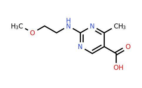 CAS 1189002-79-6 | 2-((2-Methoxyethyl)amino)-4-methylpyrimidine-5-carboxylic acid