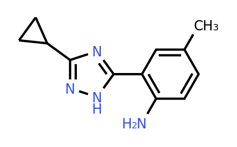 CAS 1193388-42-9 | 2-(3-Cyclopropyl-1H-1,2,4-triazol-5-yl)-4-methylaniline