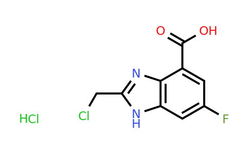 CAS 1193389-44-4 | 2-(Chloromethyl)-6-fluoro-1H-1,3-benzodiazole-4-carboxylic acid hydrochloride