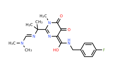 CAS 1193687-85-2 | N'-{2-[4-({[(4-fluorophenyl)methyl]amino}(hydroxy)methylidene)-1-methyl-5,6-dioxo-1,4,5,6-tetrahydropyrimidin-2-yl]propan-2-yl}-N,N-dimethylmethanimidamide