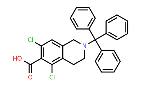 CAS 1194550-56-5 | 5,7-dichloro-2-(triphenylmethyl)-1,2,3,4-tetrahydroisoquinoline-6-carboxylic acid