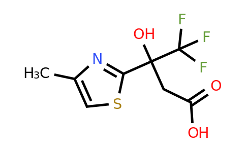 CAS 1197469-61-6 | 4,4,4-Trifluoro-3-hydroxy-3-(4-methyl-1,3-thiazol-2-yl)butanoic acid