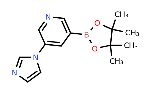 CAS 1201644-45-2 | 3-(1H-Imidazol-1-YL)-5-(4,4,5,5-tetramethyl-1,3,2-dioxaborolan-2-YL)pyridine