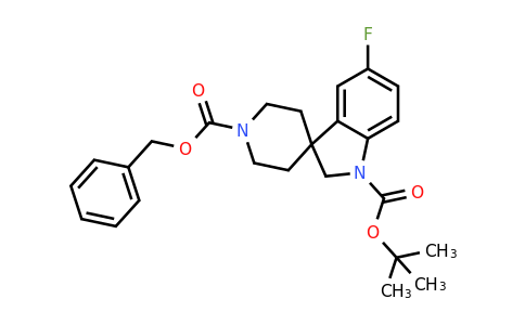 CAS 1201649-36-6 | 1'-Benzyl 1-tert-butyl 5-fluorospiro[indoline-3,4'-piperidine]-1,1'-dicarboxylate