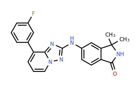 CAS 1202619-60-0 | 5-((8-(3-Fluorophenyl)-[1,2,4]triazolo[1,5-a]pyridin-2-yl)amino)-3,3-dimethylisoindolin-1-one