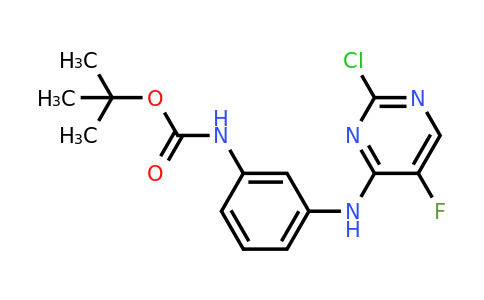 CAS 1202759-89-4 | tert-Butyl (3-((2-chloro-5-fluoropyrimidin-4-yl)amino)phenyl)carbamate