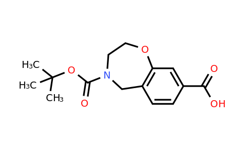 CAS 1205750-69-1 | 4-[(tert-Butoxy)carbonyl]-2,3,4,5-tetrahydro-1,4-benzoxazepine-8-carboxylic acid