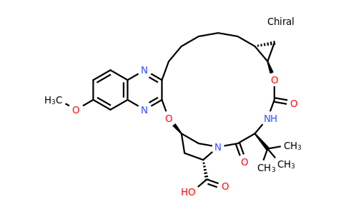 CAS 1206524-85-7 | 8H-7,10-methanocyclopropa[18,19][1,10,3,6]dioxadiazacyclononadecino[11,12-b]quinoxaline-8-carboxylic acid, 5-(1,1-dimethylethyl)-1,1a,3,4,5,6,9,10,18,19,20,21,22,22a-tetradecahydro-14-methoxy-3,6-dioxo-, (1ar,5s,8s,10r,22ar)- 