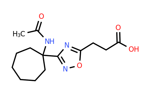 CAS 1208476-77-0 | 3-[3-(1-Acetamidocycloheptyl)-1,2,4-oxadiazol-5-yl]propanoic acid