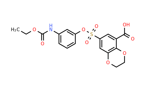 CAS 1209657-35-1 | 7-({3-[(ethoxycarbonyl)amino]phenoxy}sulfonyl)-2,3-dihydro-1,4-benzodioxine-5-carboxylic acid