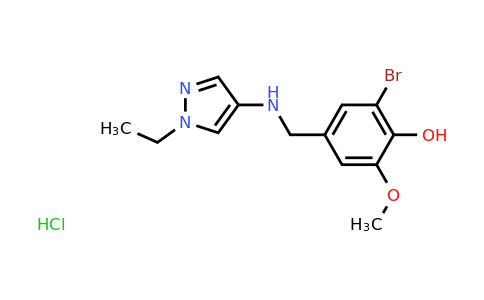 CAS 1210340-78-5 | 2-Bromo-4-{[(1-ethyl-1H-pyrazol-4-yl)amino]methyl}-6-methoxyphenol hydrochloride