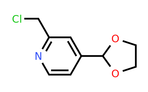 CAS 1211515-36-4 | 2-(Chloromethyl)-4-(1,3-dioxolan-2-YL)pyridine