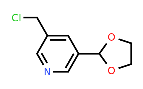 CAS 1211519-18-4 | 3-(Chloromethyl)-5-(1,3-dioxolan-2-YL)pyridine