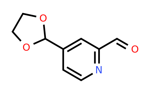 CAS 1211579-26-8 | 4-(1,3-Dioxolan-2-YL)pyridine-2-carbaldehyde