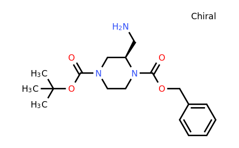 CAS 1212316-00-1 | (R)-1-Benzyl 4-tert-butyl 2-(aminomethyl)piperazine-1,4-dicarboxylate