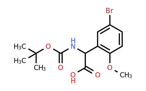 CAS 1214038-57-9 | (5-bromo-2-methoxyphenyl)[(tert-butoxycarbonyl)amino]acetic acid