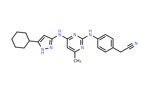 CAS 1216665-60-9 | 2-(4-((4-((5-Cyclohexyl-1H-pyrazol-3-yl)amino)-6-methylpyrimidin-2-yl)amino)phenyl)acetonitrile