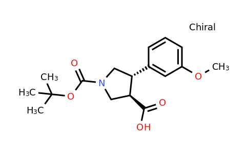 CAS 1217740-96-9 | (3R,4S)-rel-1-(tert-Butoxycarbonyl)-4-(3-methoxyphenyl)pyrrolidine-3-carboxylic acid