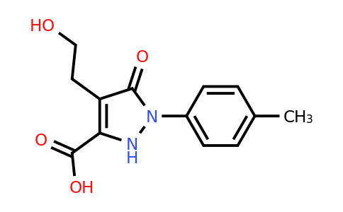 CAS 1223267-19-3 | 4-(2-Hydroxyethyl)-1-(4-methylphenyl)-5-oxo-2,5-dihydro-1H-pyrazole-3-carboxylic acid
