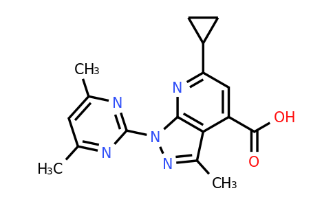CAS 1223386-87-5 | 6-cyclopropyl-1-(4,6-dimethylpyrimidin-2-yl)-3-methyl-1H-pyrazolo[3,4-b]pyridine-4-carboxylic acid