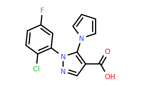 CAS 1224168-17-5 | 1-(2-Chloro-5-fluorophenyl)-5-(1H-pyrrol-1-yl)-1H-pyrazole-4-carboxylic acid