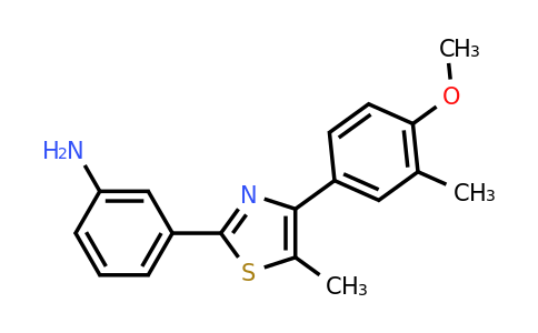 CAS 1225629-39-9 | 3-(4-(4-Methoxy-3-methylphenyl)-5-methylthiazol-2-yl)aniline