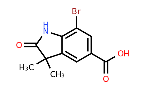 CAS 1225693-61-7 | 7-Bromo-3,3-dimethyl-2-oxoindoline-5-carboxylic acid