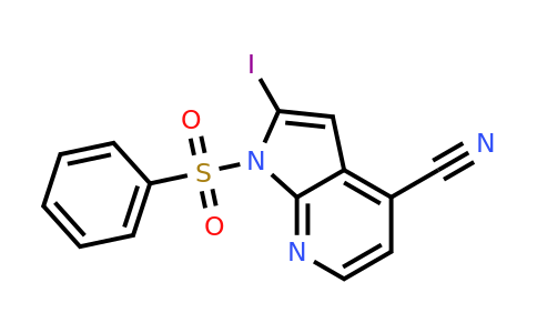 CAS 1227270-55-4 | 1-(Phenylsulphonyl)-4-cyano-2-iodo-7-azaindole