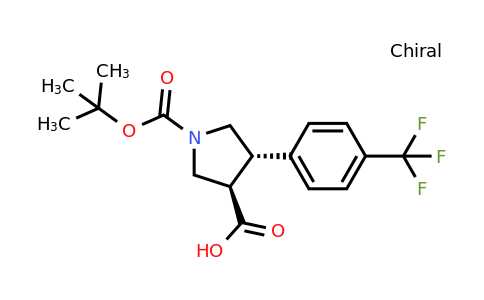 CAS 1227844-93-0 | (3R,4S)-1-[(tert-butoxy)carbonyl]-4-[4-
(trifluoromethyl)phenyl]pyrrolidine-3-carboxylic 
acid