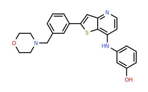 CAS 1228102-01-9 | 3-({2-[3-(morpholin-4-ylmethyl)phenyl]thieno[3,2-b]pyridin-7-yl}amino)phenol