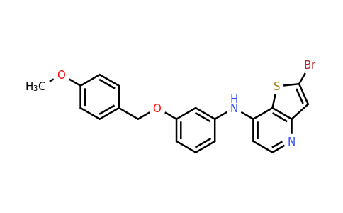 CAS 1228102-89-3 | 2-bromo-N-{3-[(4-methoxyphenyl)methoxy]phenyl}thieno[3,2-b]pyridin-7-amine