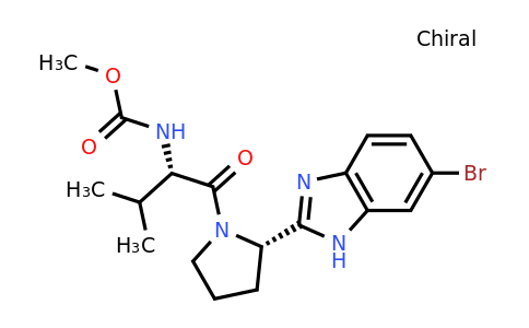 CAS 1228552-45-1 | methyl N-[(2S)-1-[(2S)-2-(6-bromo-1H-1,3-benzodiazol-2-yl)pyrrolidin-1-yl]-3-methyl-1-oxobutan-2-yl]carbamate