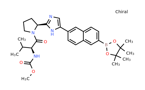 CAS 1228553-66-9 | methyl N-[(2S)-3-methyl-1-oxo-1-[(2S)-2-{5-[6-(4,4,5,5-tetramethyl-1,3,2-dioxaborolan-2-yl)naphthalen-2-yl]-1H-imidazol-2-yl}pyrrolidin-1-yl]butan-2-yl]carbamate