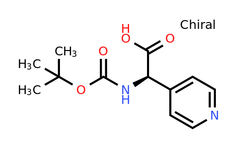 CAS 1228566-18-4 | (2R)-2-[(Tert-butoxy)carbonylamino]-2-(4-pyridyl)acetic acid