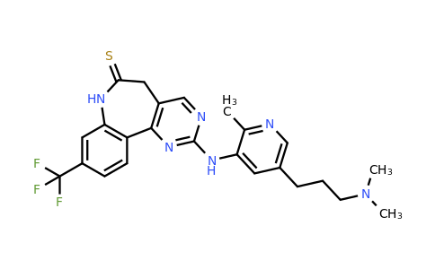 CAS 1228960-69-7 | 2-(5-(3-(Dimethylamino)propyl)-2-methylpyridin-3-ylamino)-9-(trifluoromethyl)-5H-benzo[B]pyrimido[4,5-D]azepine-6(7H)-thione