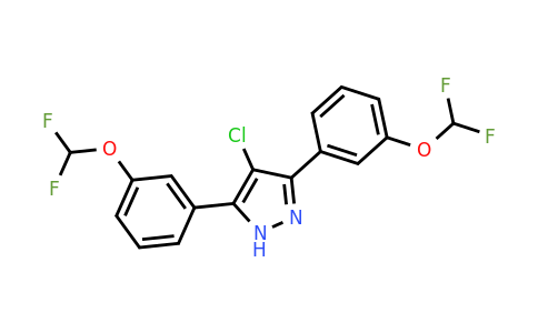 CAS 1232837-26-1 | 4-Chloro-3,5-bis(3-(difluoromethoxy)phenyl)-1H-pyrazole