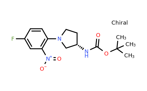 CAS 1233859-90-9 | (S)-tert-Butyl 1-(4-fluoro-2-nitrophenyl)pyrrolidin-3-ylcarbamate