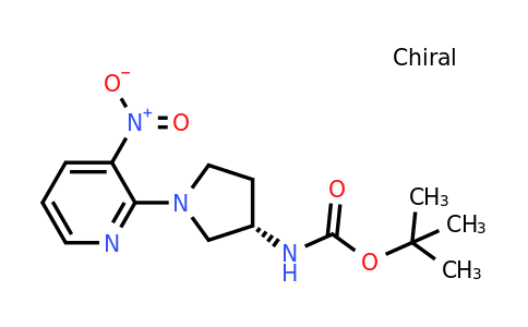 CAS 1233860-11-1 | (S)-tert-Butyl 1-(3-nitropyridin-2-yl)pyrrolidin-3-ylcarbamate
