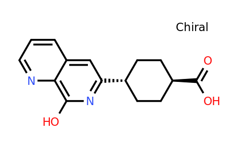 CAS 1234349-06-4 | (1r,4r)-4-(8-hydroxy-1,7-naphthyridin-6-yl)cyclohexane-1-carboxylic acid