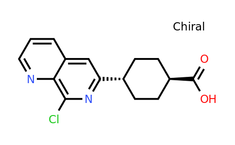 CAS 1234349-07-5 | (1r,4r)-4-(8-chloro-1,7-naphthyridin-6-yl)cyclohexane-1-carboxylic acid