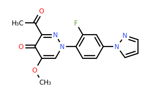 CAS 1238704-28-3 | 3-acetyl-1-[2-fluoro-4-(1H-pyrazol-1-yl)phenyl]-5-methoxy-1,4-dihydropyridazin-4-one