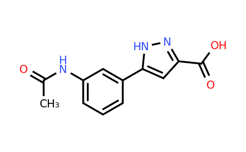 CAS 1240061-39-5 | 5-(3-Acetamidophenyl)-1H-pyrazole-3-carboxylic acid