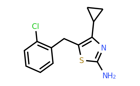 CAS 1240527-91-6 | 5-[(2-Chlorophenyl)methyl]-4-cyclopropyl-1,3-thiazol-2-amine