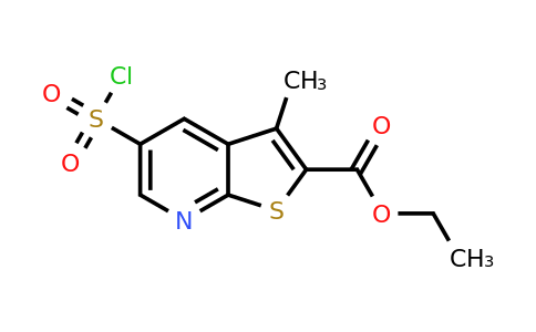 CAS 1240529-07-0 | Ethyl 5-(chlorosulfonyl)-3-methylthieno[2,3-b]pyridine-2-carboxylate
