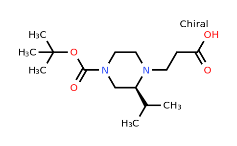 CAS 1240582-53-9 | (S)-3-(4-(Tert-butoxycarbonyl)-2-isopropylpiperazin-1-YL)propanoic acid