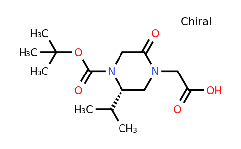 CAS 1240585-45-8 | (S)-4-Carboxymethyl-2-isopropyl-5-oxo-piperazine-1-carboxylic acid tert-butyl ester