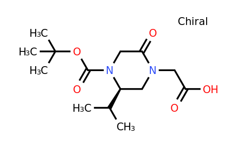 CAS 1240585-51-6 | (R)-4-Carboxymethyl-2-isopropyl-5-oxo-piperazine-1-carboxylic acid tert-butyl ester