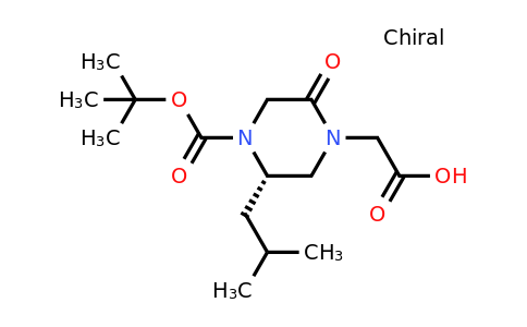 CAS 1240586-08-6 | (S)-4-Carboxymethyl-2-isobutyl-5-oxo-piperazine-1-carboxylic acid tert-butyl ester