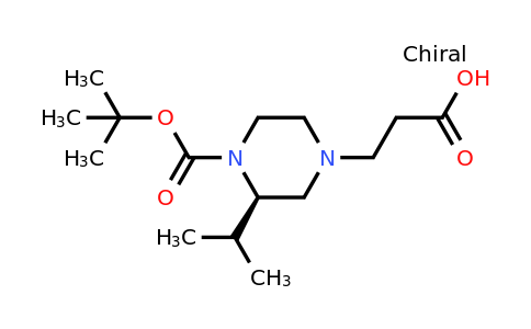 CAS 1240588-02-6 | (R)-3-(4-(Tert-butoxycarbonyl)-3-isopropylpiperazin-1-YL)propanoic acid